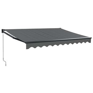 vidaXL Ručn&aacute; mark&iacute;za 3 x 2,5 m Antracitov&aacute; 100% polyester