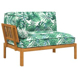 vidaXL Sada pohoviek Vzor listov 133 x 92 x 69 cm Pevn&eacute; ak&aacute;ciov&eacute; drevo