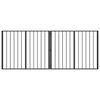 vidaXL Psia br&aacute;na 2 pcs Čierny 100 x 80 cm Pozinkovan&aacute; oceľ