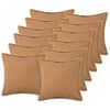 vidaXL Poťah na podložku 12 pcs HOUTEN B&eacute;žov&aacute; 50 x 50 cm Boucl&eacute;