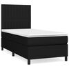 vidaXL Posteľn&yacute; r&aacute;m boxspring s matracom čierny 90x200 cm l&aacute;tka