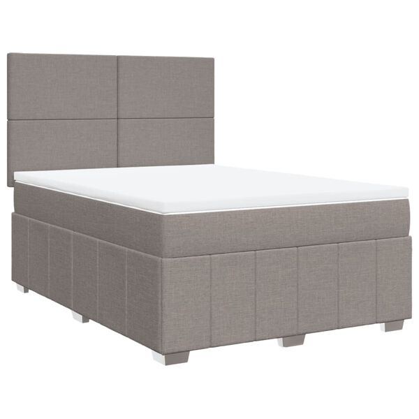 vidaXL Boxspring posteľ s matracom sivohned&yacute; 140x190 cm l&aacute;tka