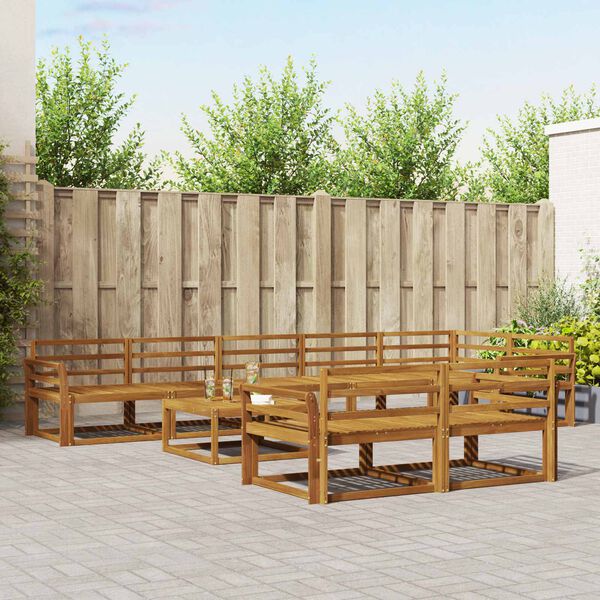 vidaXL Z&aacute;hradn&aacute; s&uacute;prava gaučov 9 pcs Pr&iacute;rodn&aacute; Pevn&eacute; ak&aacute;ciov&eacute; drevo