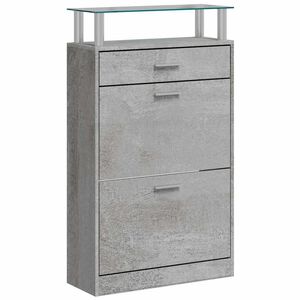 vidaXL Botn&iacute;k bet&oacute;novo siv&yacute; 63x24x104 cm spracovan&eacute; drevo