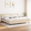 vidaXL Boxspring posteľ s matracom krémová 200x200 cm látka