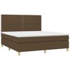 vidaXL Boxspring posteľ s matracom tmavohned&aacute; 180x200 cm l&aacute;tka