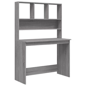 vidaXL St&ocirc;l s policami siv&yacute; dub sonoma 102x45x148cm spracovan&eacute; drevo