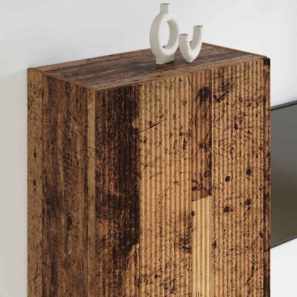 vidaXL TV n&aacute;stenn&aacute; skriňa N&aacute;stenn&yacute; Star&eacute; drevo 59,5 x 31 x 100 cm