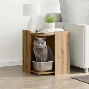 vidaXL Uzavret&yacute; box na stelivo dub artisan 42x42x51cm kompozitn&eacute; drevo