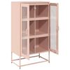 vidaXL Highboard Pink 68x39x123 cm Oceľ