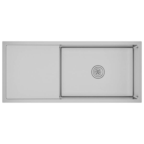 vidaXL Ručne vyrobený kuchynský drez, nehrdzavejúca oceľ