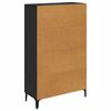 vidaXL Highboard so z&aacute;suvkou Čierny dub 70 x 31 x 115 cm