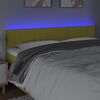 vidaXL Čelo postele s LED zelen&eacute; 160x5x78/88 cm l&aacute;tka