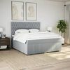 vidaXL Boxspring posteľ s matracom bledosiv&aacute; 180x200 cm l&aacute;tka