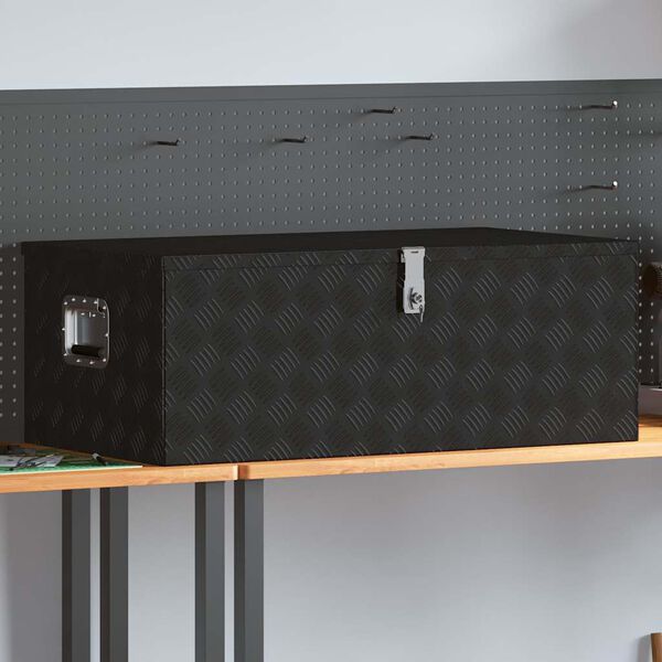 vidaXL &Uacute;ložn&yacute; box čierny 100x55x37 cm hlin&iacute;k