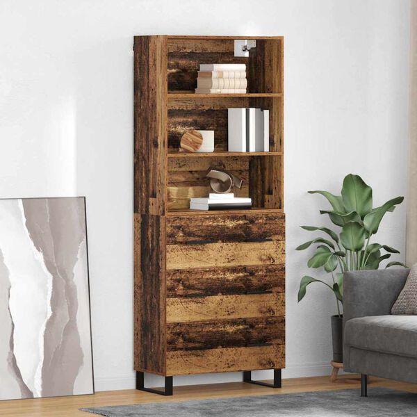 vidaXL Highboard Star&eacute; drevo 69,5 x 34 x 180 cm Kompozitn&eacute; drevo