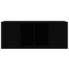 vidaXL TV skrinka čierna 100x35x40 cm spracovan&eacute; drevo