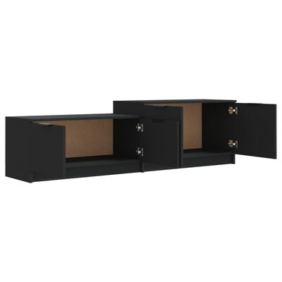 vidaXL TV stolík čierny 158,5x36x45 cm spracované drevo