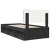 vidaXL R&aacute;m postele Čierna 75 x 190 cm Mas&iacute;vne borovicov&eacute; drevo