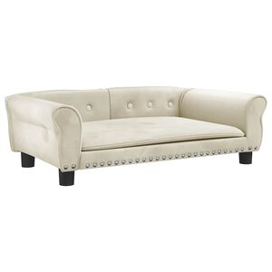 vidaXL Pelech pre psa, kr&eacute;mov&yacute; 95x55x30 cm, zamat