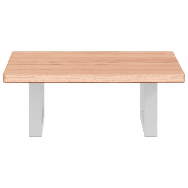 vidaXL Polica pod um&yacute;vadlo, n&aacute;stenn&aacute;, oceľ a dubov&yacute; mas&iacute;v