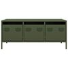 vidaXL Konferenčný stolík olivovozelený 101,5x50x43,5 cm oceľ