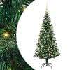 vidaXL Umel&yacute; predsvieten&yacute; vianočn&yacute; stromček Zelen&aacute; 120 cm PVC a kov