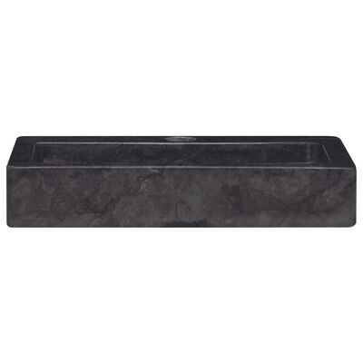 vidaXL Nástenné umývadlo, čierne 38x24x6,5 cm, mramor