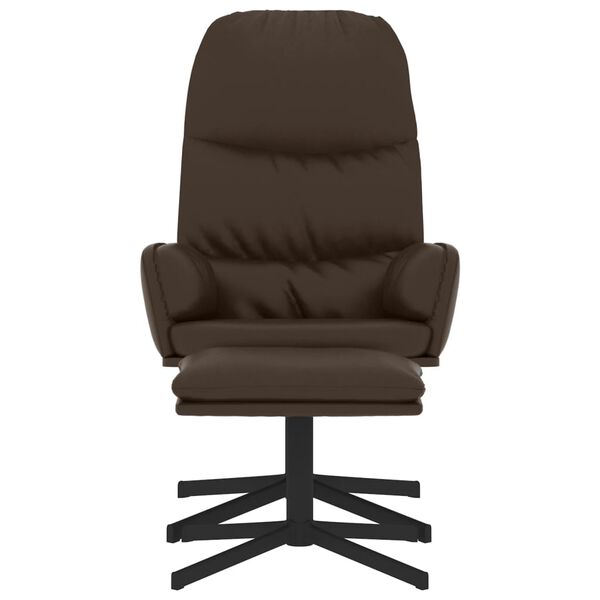 vidaXL Relaxačn&eacute; kreslo s podnožkou hned&eacute; umel&aacute; koža