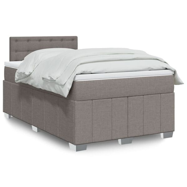 vidaXL Boxspring posteľ s matracom sivohned&aacute; 120x190 cm l&aacute;tka