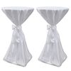 vidaXL Biely n&aacute;vlek na st&ocirc;l so stuhou, 80 cm, 2 ks