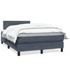 vidaXL Posteľn&yacute; r&aacute;m boxspring s matracom tmavosiv&yacute; 120x220 cm zamat