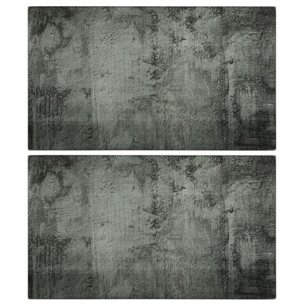 vidaXL Dosky na kr&aacute;janie z tvrden&eacute;ho skla 2 ks vzor bet&oacute;nu