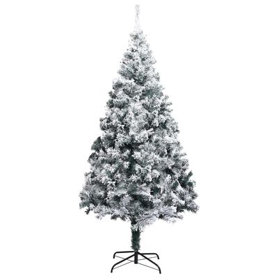 vidaXL Umelý vianočný stromček LED, súprava gulí a sneh zelený 300 cm