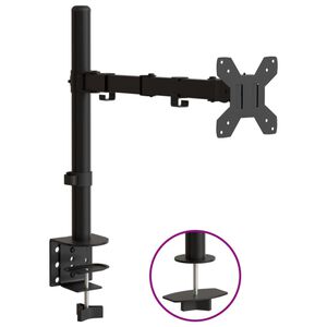 vidaXL Držiak monitora čierny oceľov&yacute; VESA 75/100 mm