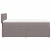 vidaXL Posteľn&yacute; r&aacute;m boxspring s matracom sivohned&yacute; 90x190 cm l&aacute;tka
