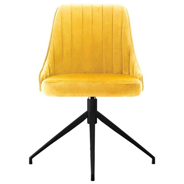 vidaXL Jed&aacute;lensk&eacute; stoličky 6 ks žlt&eacute; zamatov&eacute;