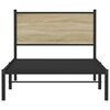 vidaXL Kovov&yacute; posteľn&yacute; r&aacute;m bez matraca dub sonoma 107x203 cm