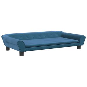 vidaXL Detsk&aacute; pohovka modr&aacute; 100x50x26 zamat