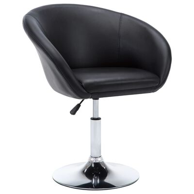 vidaXL Otočné jedálenské stoličky 2 ks, čierne, umelá koža