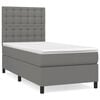 vidaXL Posteľn&yacute; r&aacute;m boxsping s matracom tmavosiv&yacute; 80x200 cm l&aacute;tka