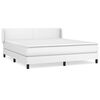 vidaXL Boxspring posteľ s matracom biela 160x200 cm umel&aacute; koža