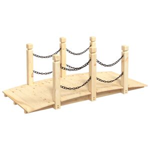 vidaXL Z&aacute;hradn&yacute; most&iacute;k s reťazov&yacute;m z&aacute;bradl&iacute;m 150x67x56cm mas&iacute;vny smrek