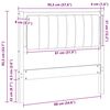 vidaXL Čalúnené čelo postele Hnedá 90 cm Masívne borovicové drevo