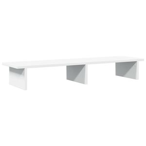 vidaXL Stojan na monitor biely 100x27x15 cm kompozitn&eacute; drevo