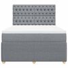 vidaXL Boxspring posteľ s matracom bledosiv&aacute; 140x200 cm l&aacute;tka