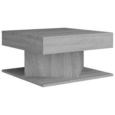 vidaXL Konferenčný stolík sivý dub sonoma 57x57x30 cm spracované drevo