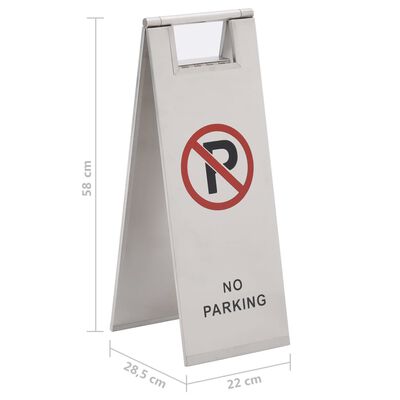 vidaXL Skladacia parkovacia značka nehrdzavejúca oceľ