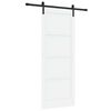 vidaXL Posuvn&eacute; dvere 83 x 211 cm Kompozitn&eacute; drevo Biela a čierna