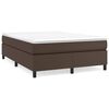 vidaXL Posteľn&yacute; r&aacute;m s boxspringom hned&yacute; 140x190 cm umel&aacute; koža
